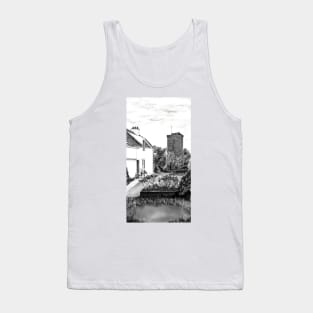 The "Hie Gait" and "St Serf's" Tower in Dysart, Fife on the East Coast of Scotland [ Digital Architecture Illustration] Tank Top